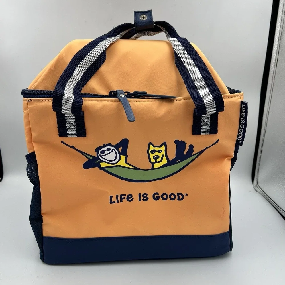 Life Is Good Insulated Cooler Bag 24 Can Handle & Shoulder Strap Lunch Box